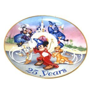 Walt Disney World 25th Anniversary Plate 1996 Its Time to Remember the Magic